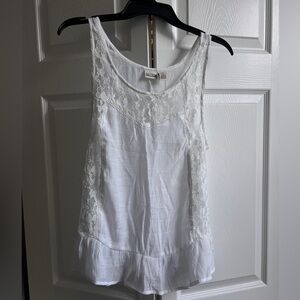 Lacey White Casual Boho Flowy Tank Top